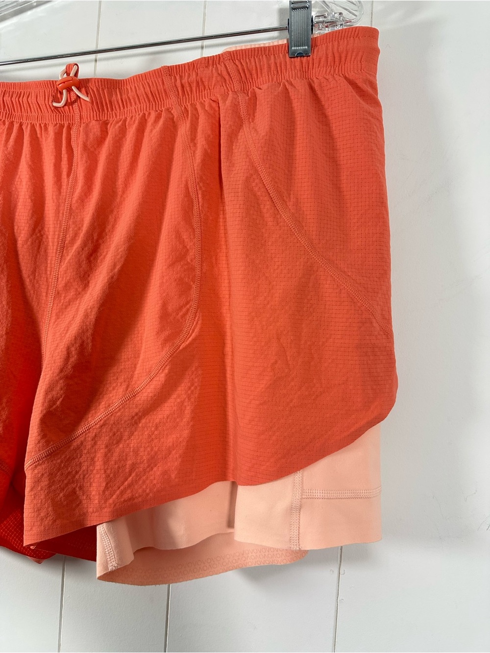 Outdoor Voices Size XXL Orange Jog Short 2-in-1 Layered Built In Liner Athletic - Picture 5 of 14